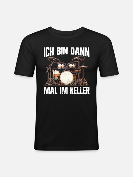 Drummer Drummer Percussion Musicians - Men's Slim Fit T-Shirt - black