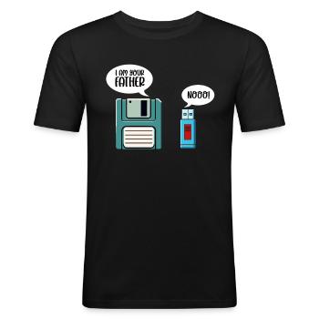 Programmierer Computercodierungssoftwareentwickler - Männer Slim Fit T-Shirt - Schwarz - Vorne - Nik (191cm)