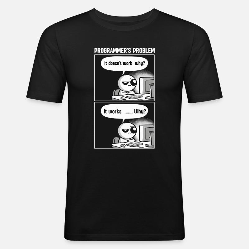Programmierer Computercodierungssoftwareentwickler - Männer Slim Fit T-Shirt - Schwarz