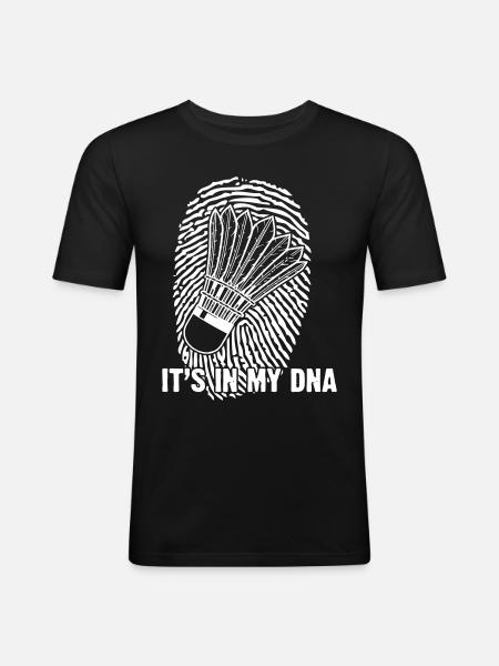 Badminton - It's in my DNA - Men's Slim Fit T-Shirt - black