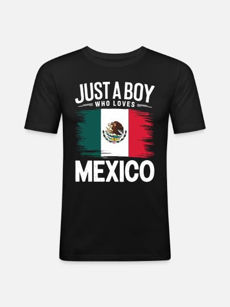 Mexico Mexico Mexican Spanish - Men's Slim Fit T-Shirt - black