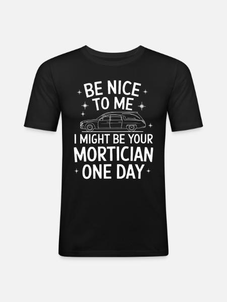 Bestatter Leichenwagen Leichenbestatter - Männer Slim Fit T-Shirt - Schwarz