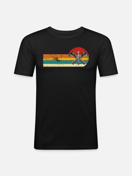 Funny roofing saying - Roofer - Men's Slim Fit T-Shirt - black