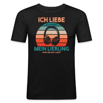 Lustiger Teenager Gaming Spruch - Gamer Jungs - Männer Slim Fit T-Shirt - Schwarz - Vorne - Nik (191cm)
