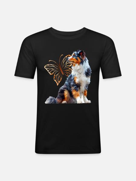 English Shepherd - Men's Slim Fit T-Shirt - black