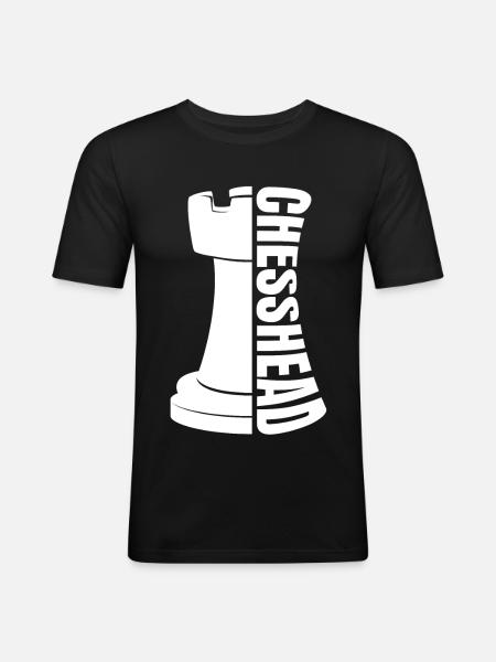 Checkmate Chess King Illustration - Men's Slim Fit T-Shirt - black