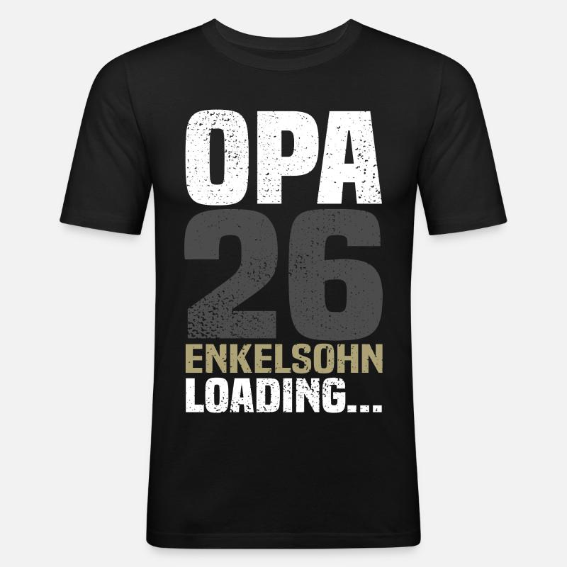 Opa 2026 - Männer Slim Fit T-Shirt - Schwarz