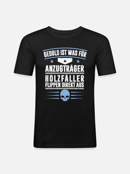 BUCHERONS - T-shirt près du corps Homme - noir