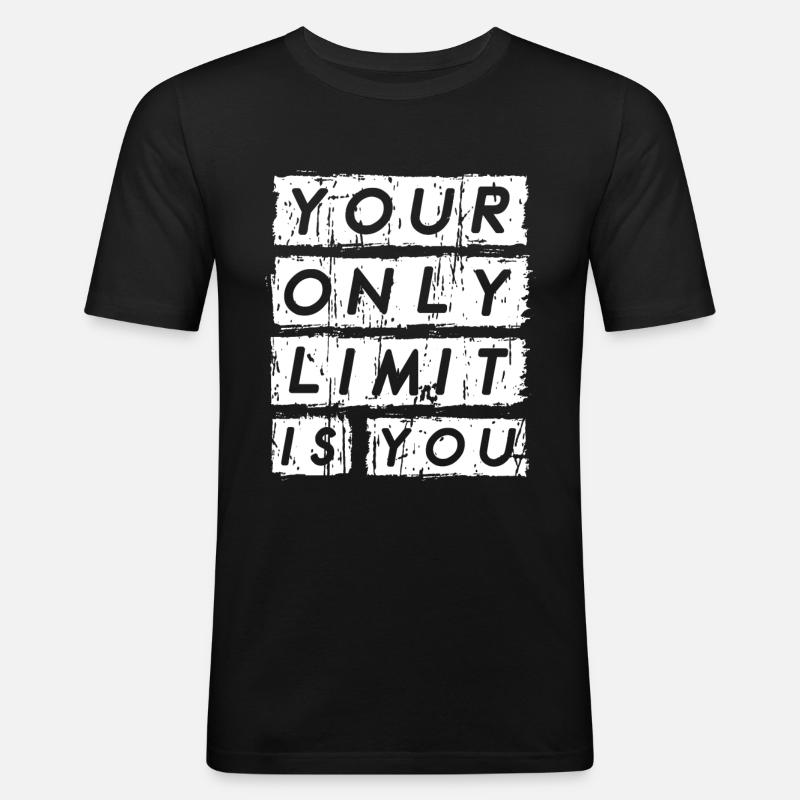 Vous n’avez pas de limite. - T-shirt près du corps Homme - noir