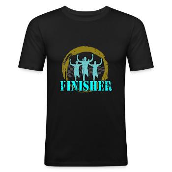 Joggeur - Finisher - T-shirt près du corps Homme - noir - Devant - Nik (191cm)