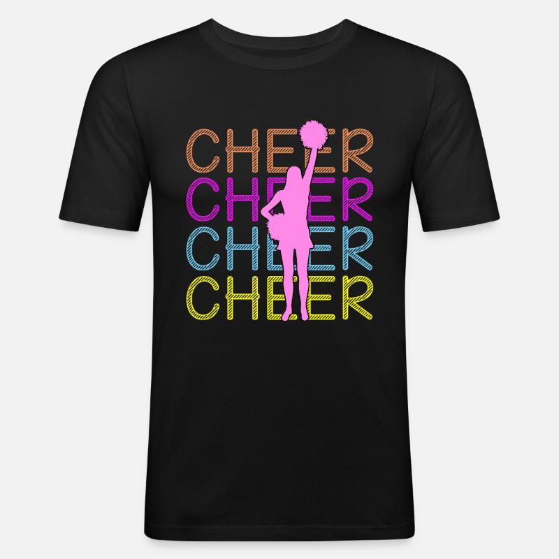 Cheerleading - Cheer Cheer Cheer - Männer Slim Fit T-Shirt - Schwarz