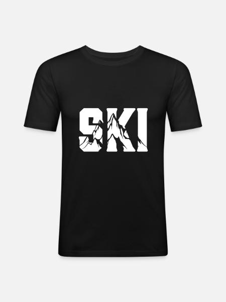 SKI - Men's Slim Fit T-Shirt - black