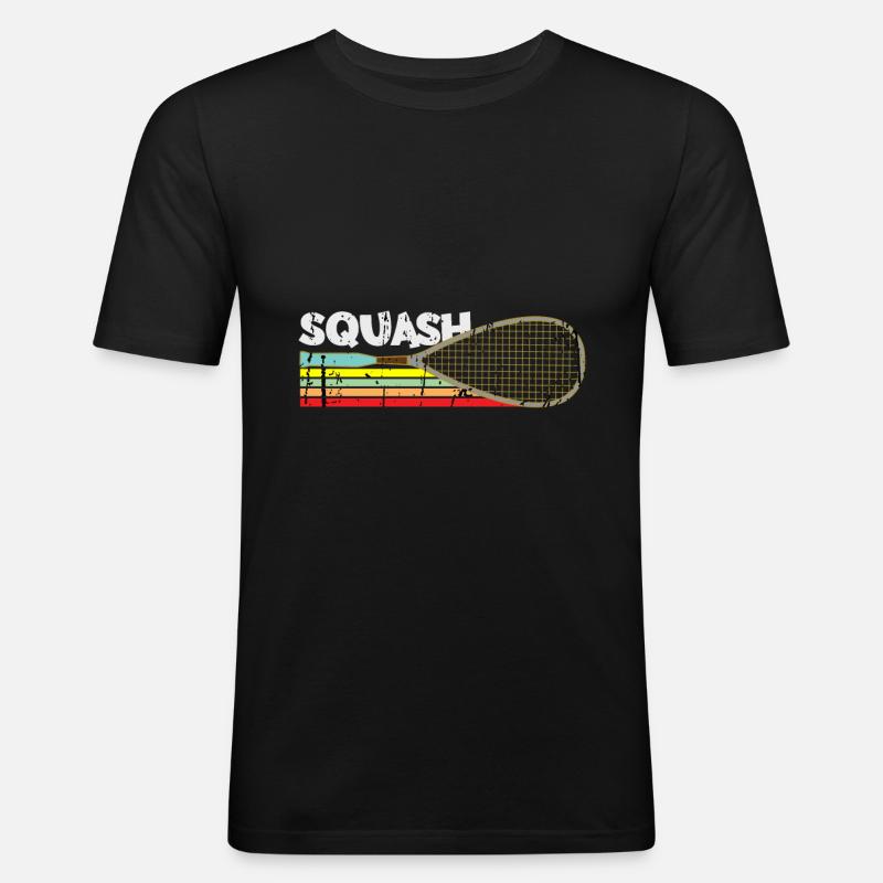 Squash - Männer Slim Fit T-Shirt - Schwarz