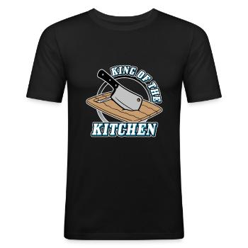 King of the kitchen - Men's Slim Fit T-Shirt - black - Front - Nik (191cm)