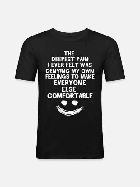 Depression Deppressive Psyche Therapy Bipolar - Men's Slim Fit T-Shirt - black