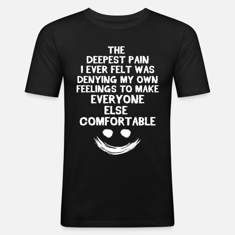 Depression Deppressive Psyche Therapy Bipolar - Men's Slim Fit T-Shirt - black