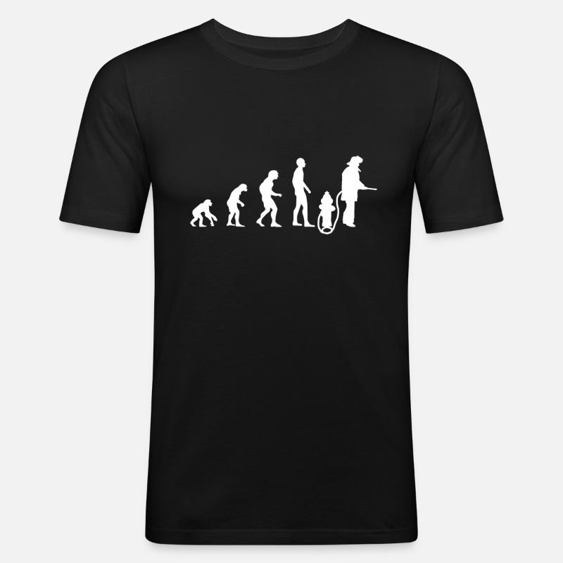 Evolution du service incendie - T-shirt près du corps Homme - noir