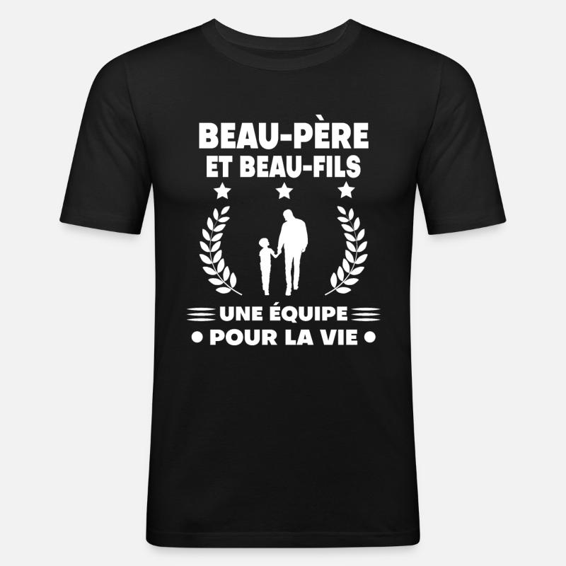 Step-dad Step-dad Stepson Team - Men's Slim Fit T-Shirt - black