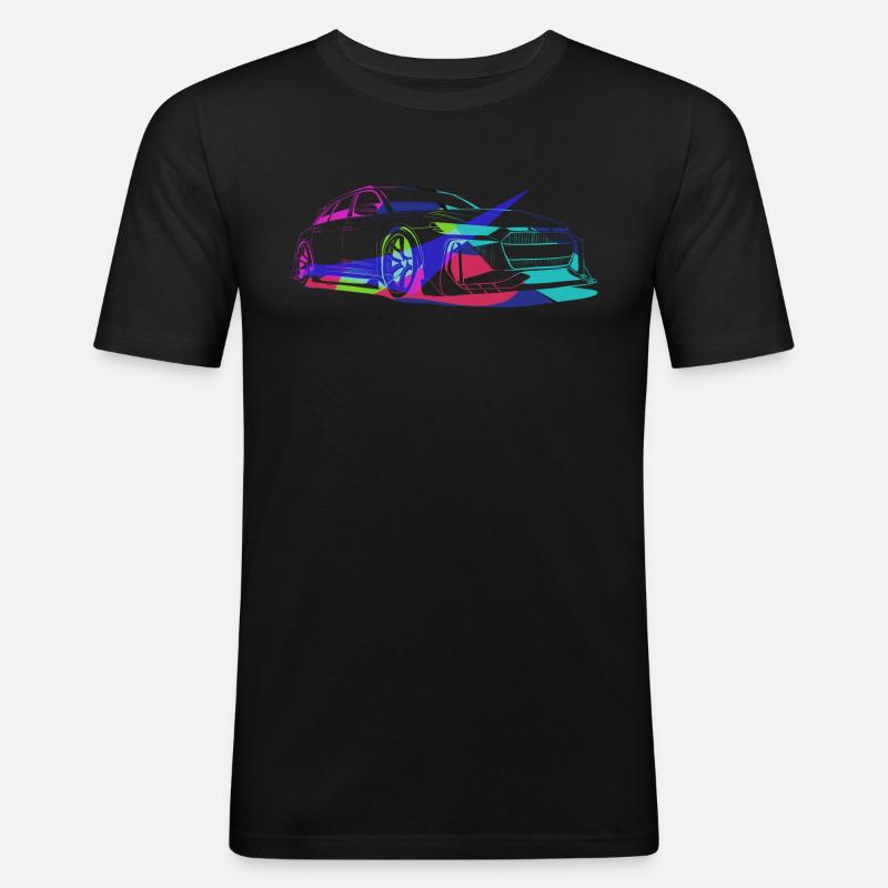 rs6 bunt - Männer Slim Fit T-Shirt - Schwarz