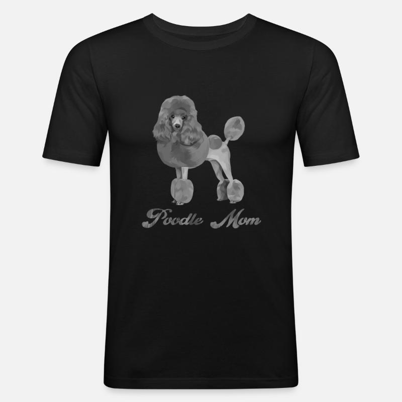 Pudel Mama - Männer Slim Fit T-Shirt - Schwarz