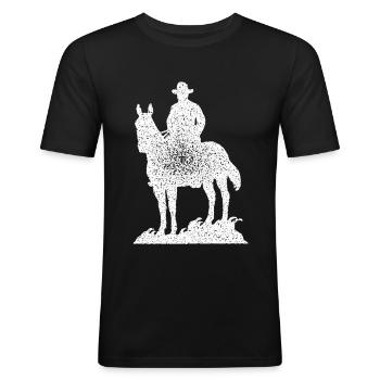 cowboy - Men's Slim Fit T-Shirt - black - Front - Nik (191cm)