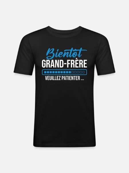 Soon big brother please wait - Men's Slim Fit T-Shirt - black