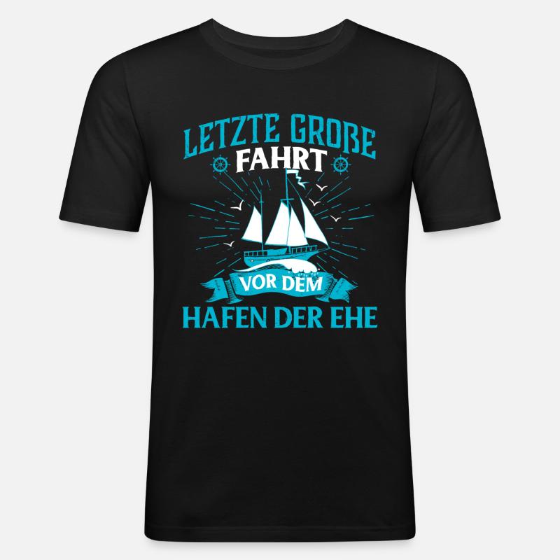 Junggesellenabschied Ehe - Männer Slim Fit T-Shirt - Schwarz