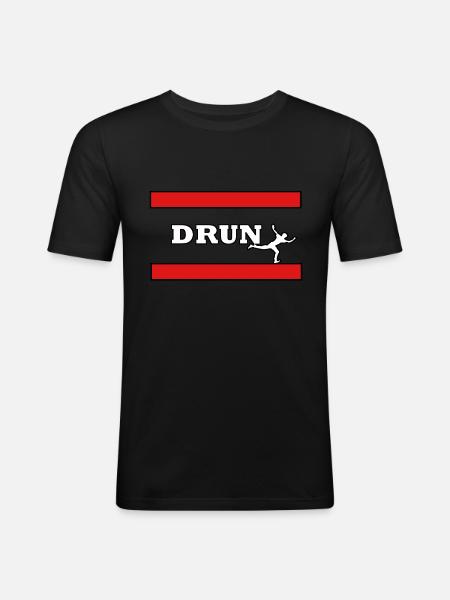 Drunk - Party - Männer Slim Fit T-Shirt - Schwarz