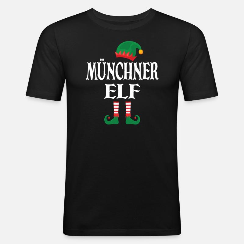 Münchner Elf - Männer Slim Fit T-Shirt - Schwarz