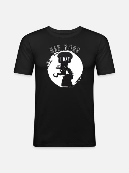 Use Your Loaf - Men's Slim Fit T-Shirt - black
