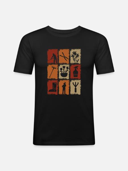 Garden Tool Gardener - Men's Slim Fit T-Shirt - black