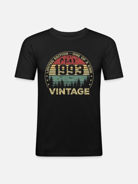 mai 1993 - may 1993 - T-shirt près du corps Homme - noir