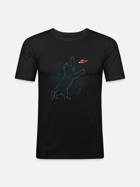 Constellation of the cat - Men's Slim Fit T-Shirt - black