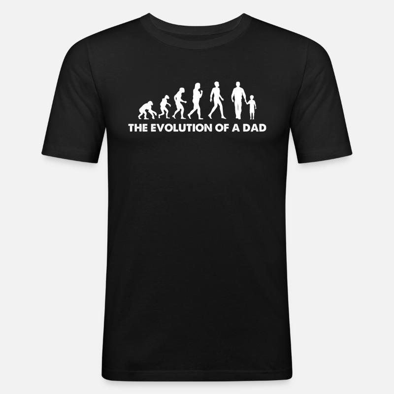 L’évolution d’un père - T-shirt près du corps Homme - noir