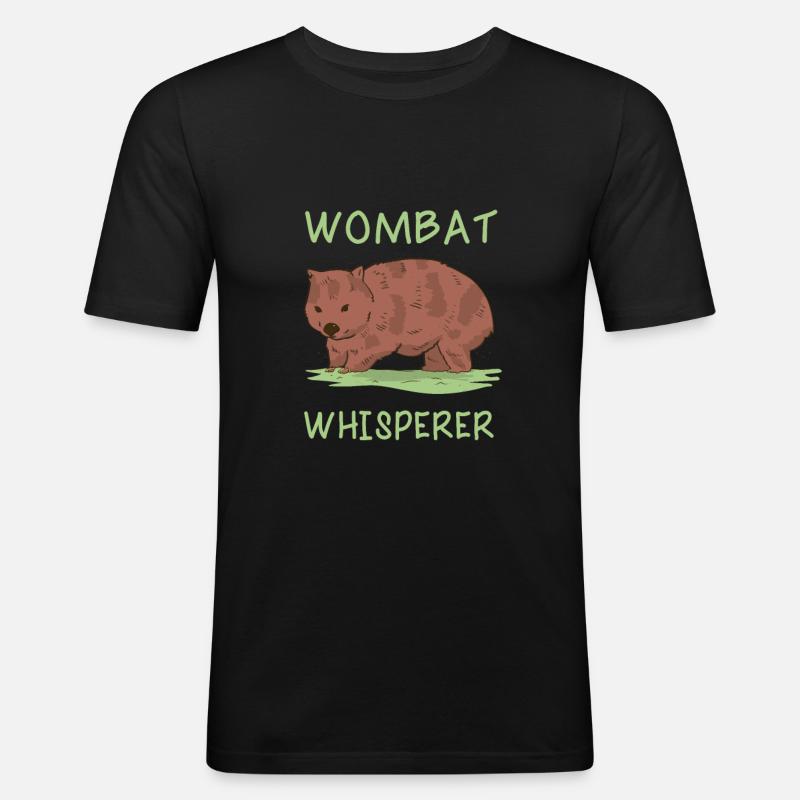 Wombat - Männer Slim Fit T-Shirt - Schwarz