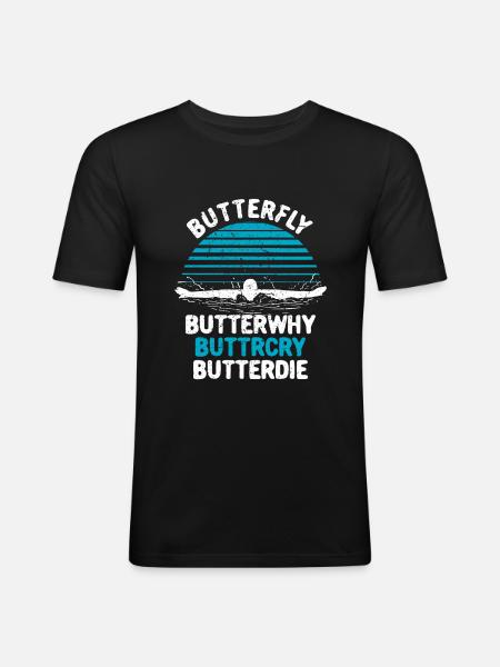 Natation - T-shirt près du corps Homme - noir