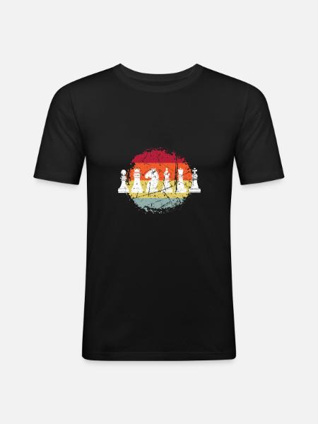Chess Chess Game Chess Pieces - Men's Slim Fit T-Shirt - black