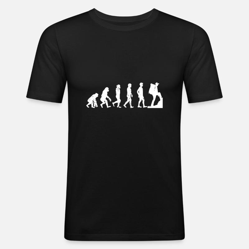 Hiking Evolution - Men's Slim Fit T-Shirt - black