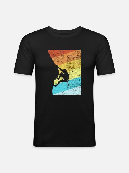 Rock Climbing - Men's Slim Fit T-Shirt - black