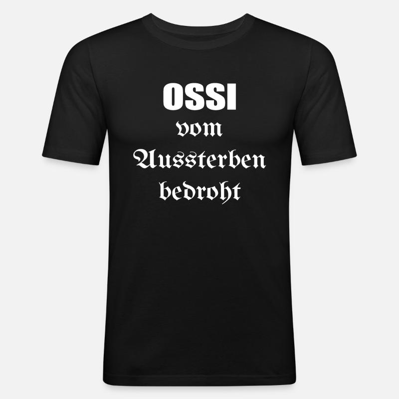 Ossi menacée d’extinction - T-shirt près du corps Homme - noir