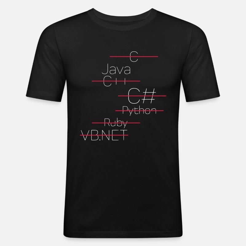 JAVA CODING / PROGRAMMIERSPRACHE - Männer Slim Fit T-Shirt - Schwarz