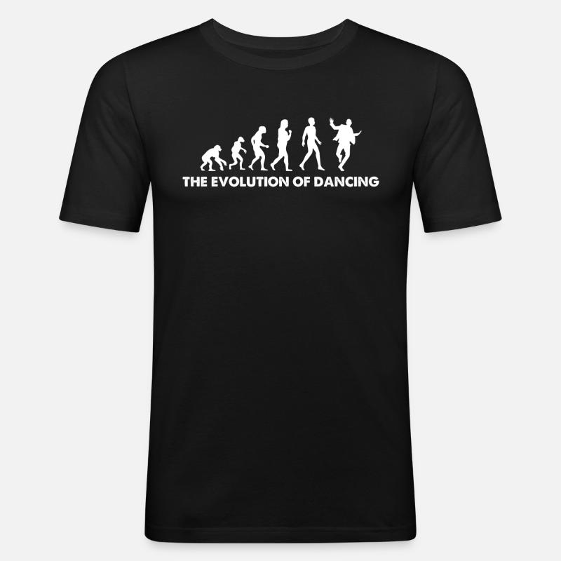 The Evolution Of Dancing - Männer Slim Fit T-Shirt - Schwarz