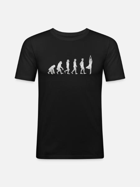 Human evolution - DANCING - Men's Slim Fit T-Shirt - black