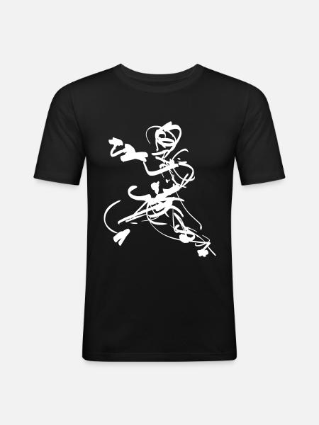 mantis style - Men's Slim Fit T-Shirt - black