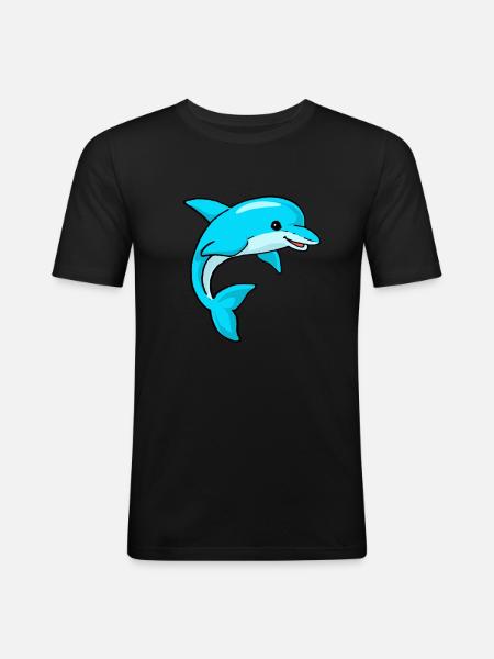 dolphin - Men's Slim Fit T-Shirt - black