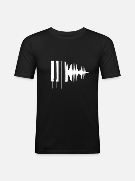 Keyboard - Men's Slim Fit T-Shirt - black
