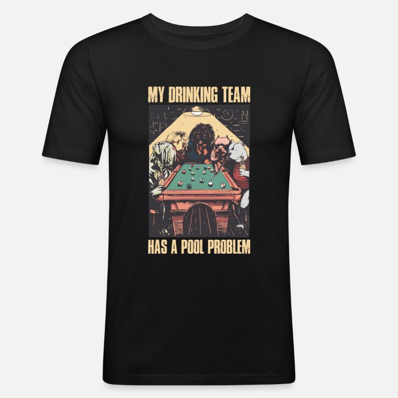 Pool Problem Billard Geschenk - Männer Slim Fit T-Shirt - Schwarz