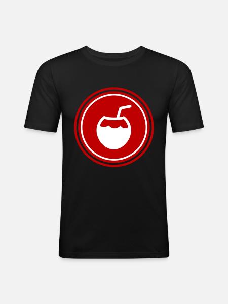 Coconut Icon Icon - Men's Slim Fit T-Shirt - black