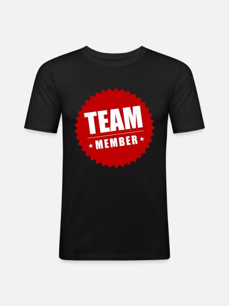 Team Members - Men's Slim Fit T-Shirt - black