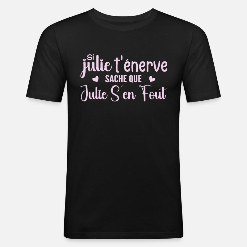 Julie - Männer Slim Fit T-Shirt - Schwarz